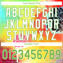 Load image into Gallery viewer, Custom Graffiti Pattern Neon Green-White 3D Authentic Baseball Jersey