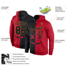 Load image into Gallery viewer, Custom Stitched Graffiti Pattern Black-Old Gold 3D Sports Pullover Sweatshirt Hoodie