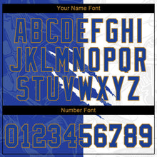 Load image into Gallery viewer, Custom Graffiti Pattern Royal-Old Gold 3D Authentic Baseball Jersey