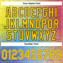 Load image into Gallery viewer, Custom Graffiti Pattern Gold-Black 3D Authentic Baseball Jersey