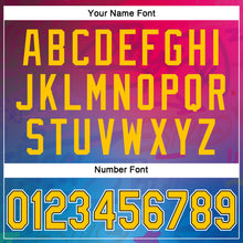 Load image into Gallery viewer, Custom Graffiti Pattern Gold-Black 3D Authentic Baseball Jersey