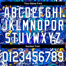 Load image into Gallery viewer, Custom Graffiti Pattern White-Royal 3D Performance T-Shirt