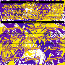 Load image into Gallery viewer, Custom Graffiti Pattern Gold-Purple 3D Performance T-Shirt