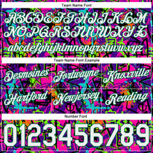 Load image into Gallery viewer, Custom Graffiti Pattern White-Kelly Green 3D Authentic Basketball Shorts