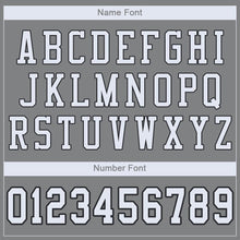Load image into Gallery viewer, Custom Gray White-Black Mesh Authentic Football Jersey