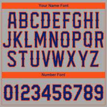 Load image into Gallery viewer, Custom Gray Royal-Orange Authentic Baseball Jersey