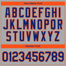 Load image into Gallery viewer, Custom Gray Royal-Orange Authentic Baseball Jersey