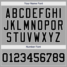 Load image into Gallery viewer, Custom Gray Black-White Authentic Baseball Jersey