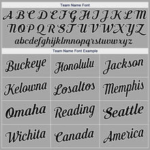 Load image into Gallery viewer, Custom Gray Black-White Authentic Baseball Jersey