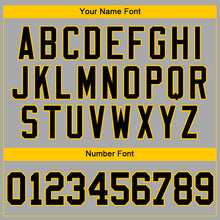Load image into Gallery viewer, Custom Gray Black-Gold Authentic Baseball Jersey