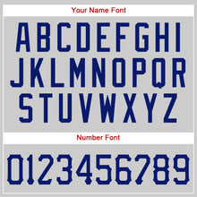 Load image into Gallery viewer, Custom Gray Royal-Red Authentic Baseball Jersey