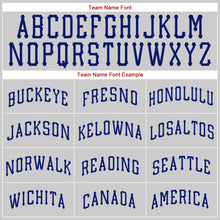 Load image into Gallery viewer, Custom Gray Royal-Red Authentic Baseball Jersey