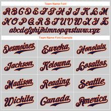 Load image into Gallery viewer, Custom Gray Navy-Orange Authentic Baseball Jersey