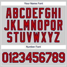 Load image into Gallery viewer, Custom Gray Red-Navy Authentic Baseball Jersey