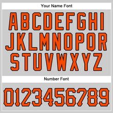 Load image into Gallery viewer, Custom Gray Orange-Black Authentic Baseball Jersey