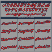 Load image into Gallery viewer, Custom Gray Red-Navy Performance T-Shirt