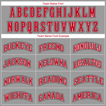 Load image into Gallery viewer, Custom Gray Red-Black Performance T-Shirt