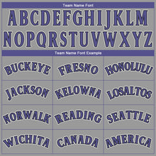 Load image into Gallery viewer, Custom Gray Purple-Black Performance T-Shirt