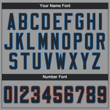 Load image into Gallery viewer, Custom Gray Black-Powder Blue Performance T-Shirt