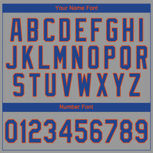 Load image into Gallery viewer, Custom Gray Royal-Orange Performance T-Shirt