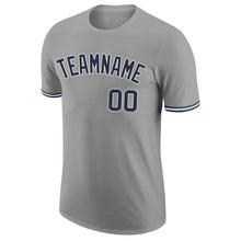 Load image into Gallery viewer, Custom Gray Navy-White Performance T-Shirt