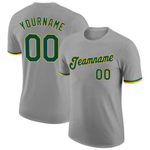 Load image into Gallery viewer, Custom Gray Green-Gold Performance T-Shirt