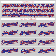 Load image into Gallery viewer, Custom Gray Royal-Red Authentic Throwback Rib-Knit Baseball Jersey Shirt