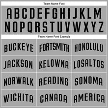 Load image into Gallery viewer, Custom Gray Black Authentic Baseball Jersey