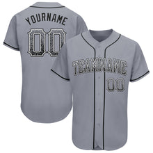 Load image into Gallery viewer, Custom Gray Black-White Authentic Drift Fashion Baseball Jersey