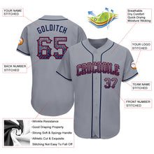 Load image into Gallery viewer, Custom Gray Navy-Red Authentic Drift Fashion Baseball Jersey