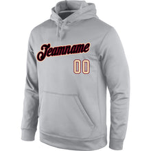 Load image into Gallery viewer, Custom Stitched Gray Black-Crimson Sports Pullover Sweatshirt Hoodie