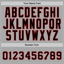 Load image into Gallery viewer, Custom Stitched Gray Black-Red Sports Pullover Sweatshirt Hoodie