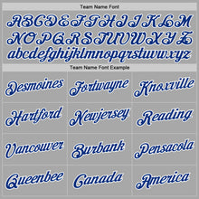 Load image into Gallery viewer, Custom Stitched Gray Royal-White Sports Pullover Sweatshirt Hoodie