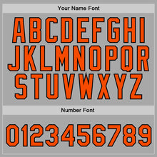 Load image into Gallery viewer, Custom Stitched Gray Orange-Black Sports Pullover Sweatshirt Hoodie