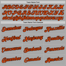 Load image into Gallery viewer, Custom Stitched Gray Orange-Black Sports Pullover Sweatshirt Hoodie