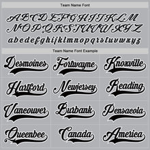 Load image into Gallery viewer, Custom Gray Black-White Hockey Jersey