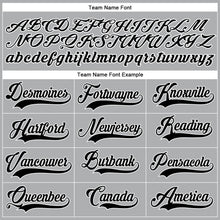 Load image into Gallery viewer, Custom Gray Black-White Authentic Baseball Jersey