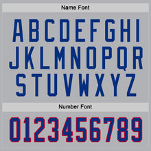 Load image into Gallery viewer, Custom Gray Royal-Red Hockey Jersey