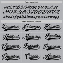 Load image into Gallery viewer, Custom Gray Black Hockey Jersey