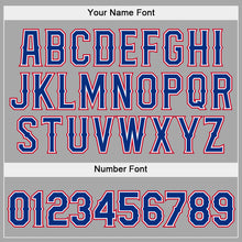 Load image into Gallery viewer, Custom Stitched Gray Royal-Red Sports Pullover Sweatshirt Hoodie