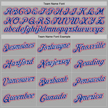 Load image into Gallery viewer, Custom Stitched Gray Royal-Red Sports Pullover Sweatshirt Hoodie