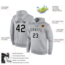 Load image into Gallery viewer, Custom Stitched Gray Black-White Sports Pullover Sweatshirt Hoodie
