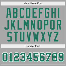 Load image into Gallery viewer, Custom Stitched Gray Kelly Green-White Sports Pullover Sweatshirt Hoodie