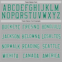 Load image into Gallery viewer, Custom Stitched Gray Kelly Green-White Sports Pullover Sweatshirt Hoodie