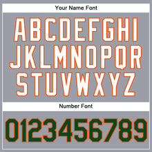 Load image into Gallery viewer, Custom Gray Green-Orange Authentic Baseball Jersey