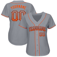 Load image into Gallery viewer, Custom Gray Orange-Navy Authentic Drift Fashion Baseball Jersey