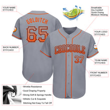 Load image into Gallery viewer, Custom Gray Orange-Navy Authentic Drift Fashion Baseball Jersey