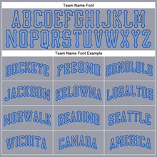 Load image into Gallery viewer, Custom Gray Light Blue-Royal Authentic Drift Fashion Baseball Jersey