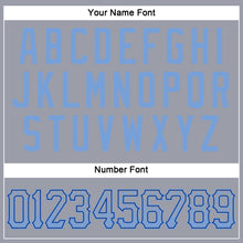 Load image into Gallery viewer, Custom Gray Light Blue-Royal Authentic Drift Fashion Baseball Jersey