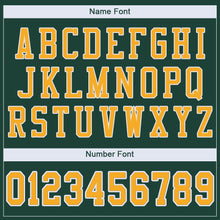 Load image into Gallery viewer, Custom Green Gold-White Mesh Authentic Football Jersey